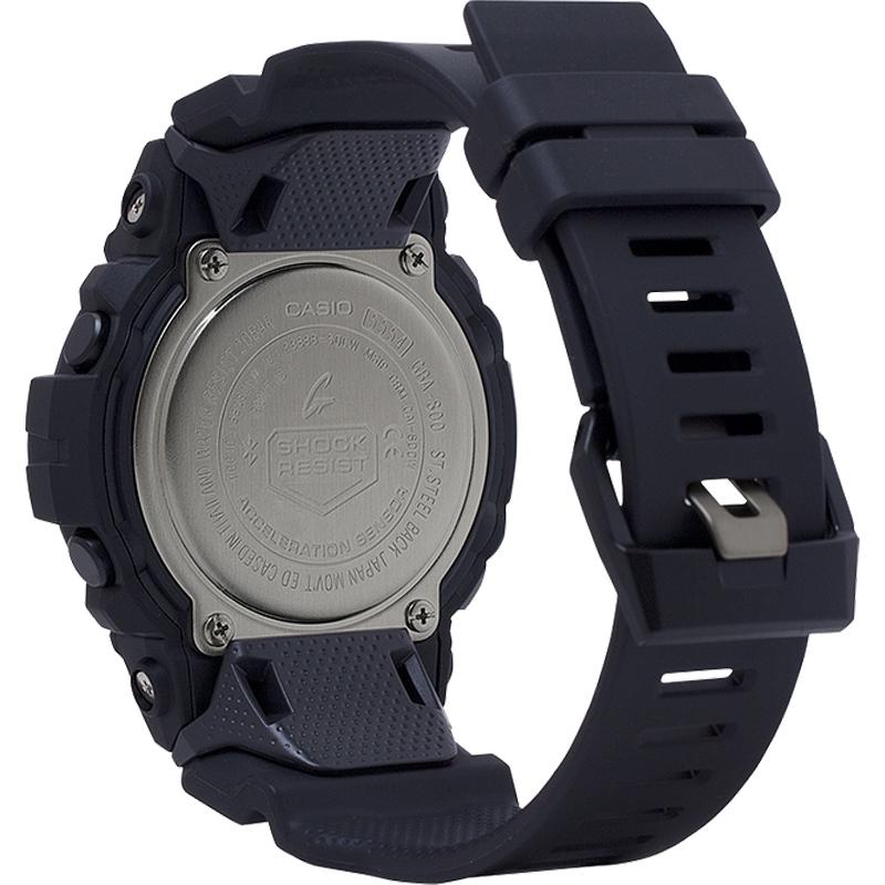 Casio G-SHOCK Умный Шагомер Подключение к Мобильному Телефону через Bluetooth Светодиодная Подсветка Кварцевый Механизм Ремешок из Смолы Японские и Корейские Часы GBA-800SF-1A