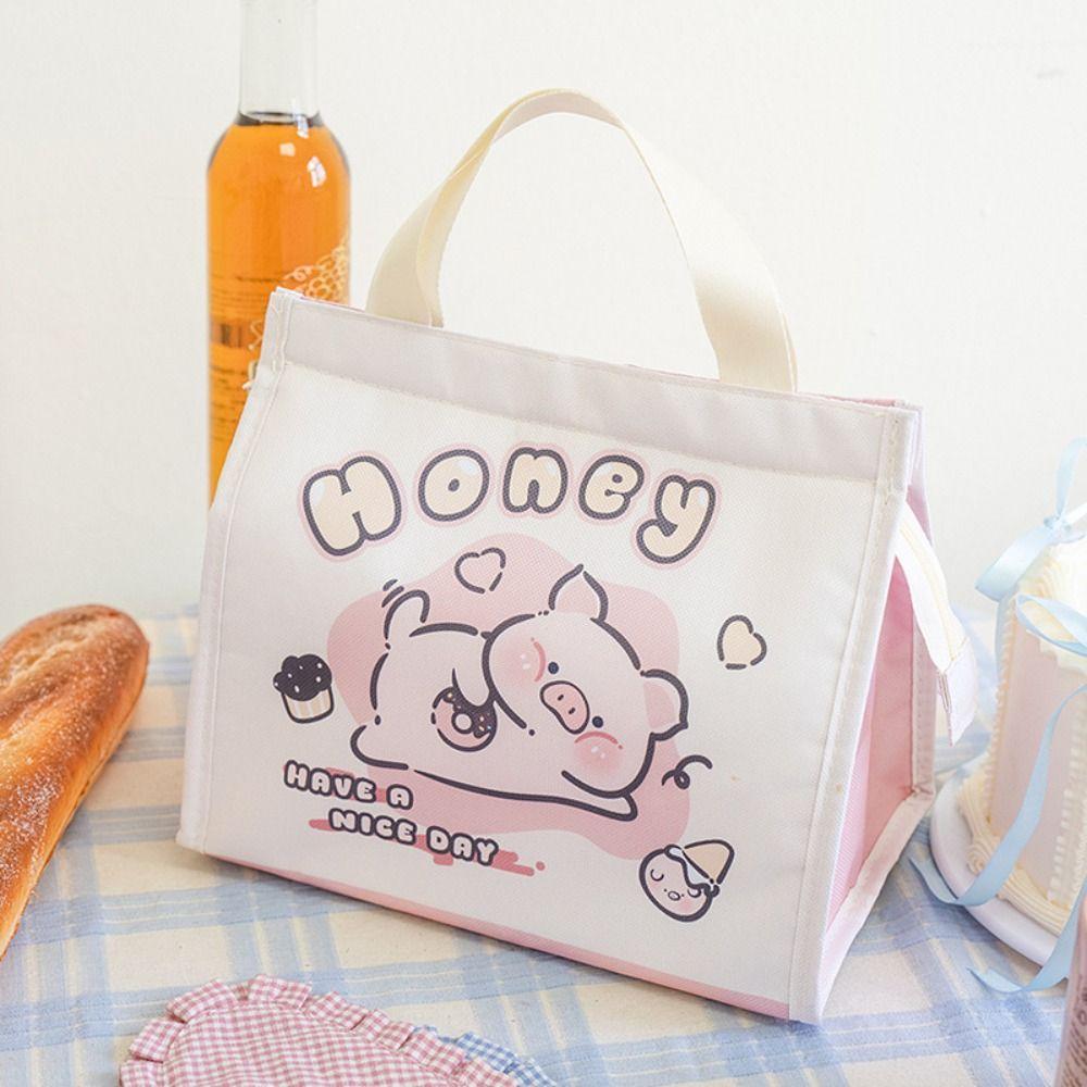 Оксфордская сумка-капибара для ланча большой вместимости, портативный ланч-бокс, простая сумка для столовой, еда для барбекю