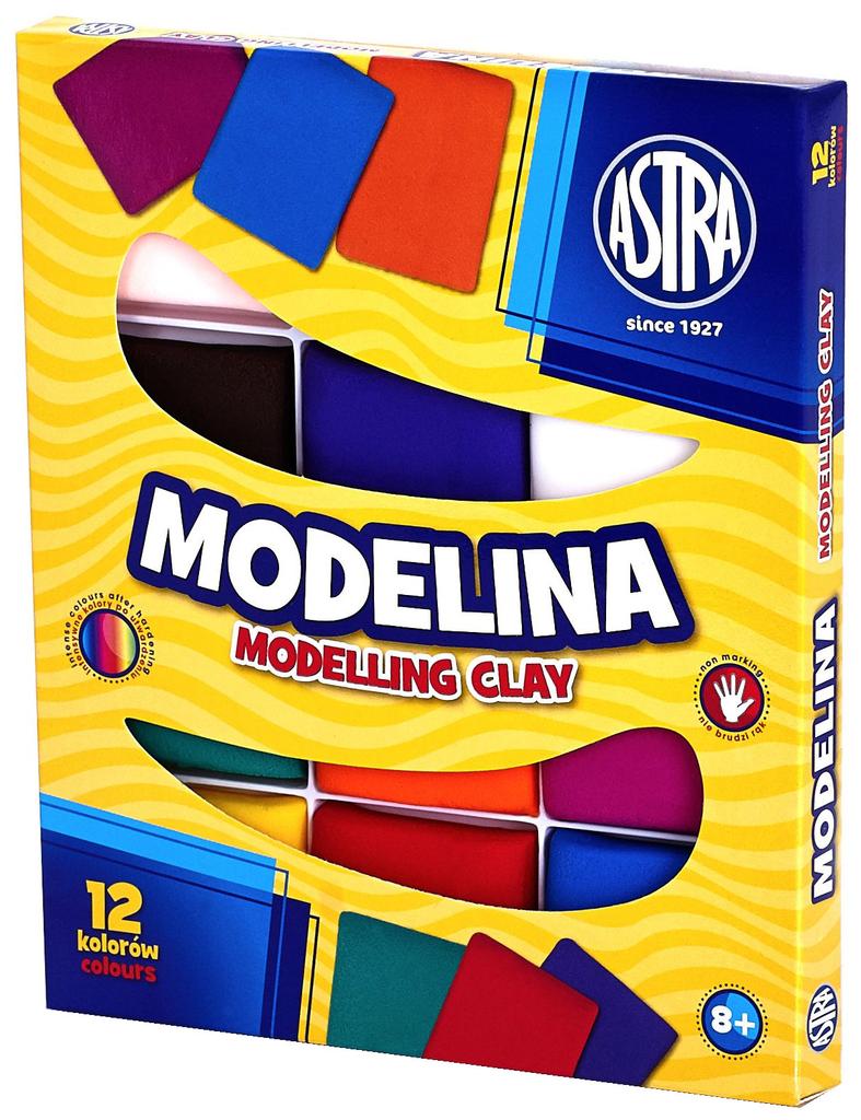 Astra Modelina Set of 12 colors for artistic creation and DIY