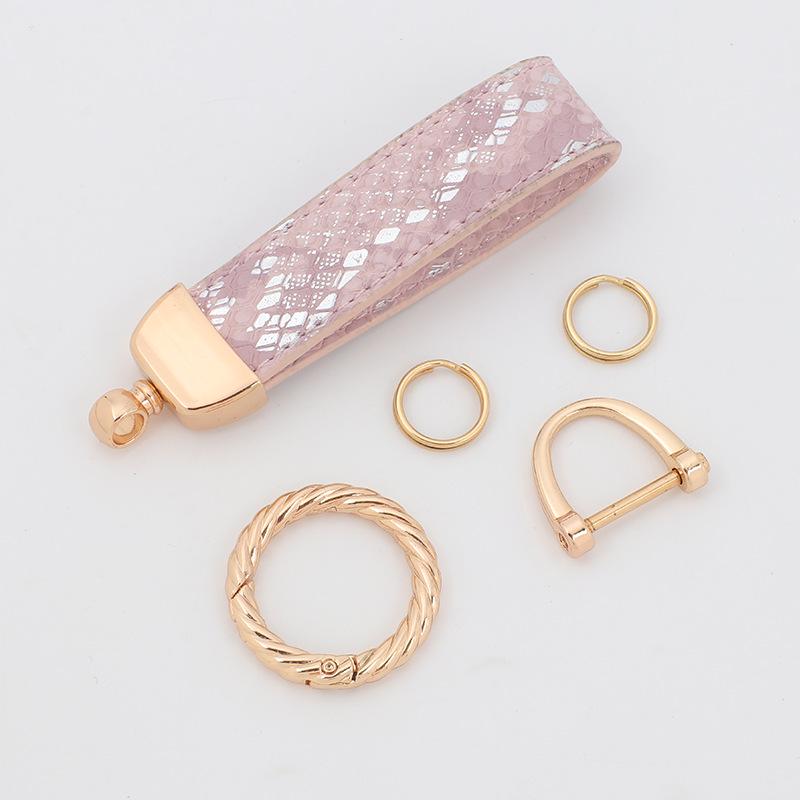 Модный кожаный браслет ручной работы для автомобиля с индивидуальным металлическим кольцом для ключей – идеальный подарок