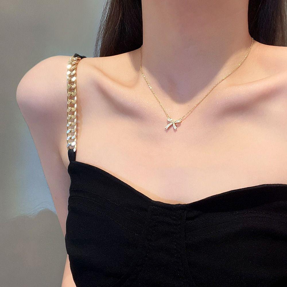Rhinestone Girl Gift Niche Design Korean Style Necklace Fashion Jewelry Women Necklace Girl Choker