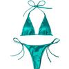 Sexy 13 Colors Halter Satin Brazilian Bikini Women Swimwear Female Swimsuit Two-pieces Bikini Set Bather Bathing Suit Swim