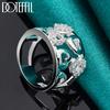 925 Sterling Silver Heart-Shaped AAA Zircon Ring Fashion Wedding Jewelry