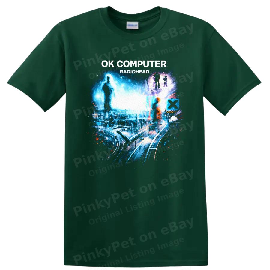 OK Computer Винтажная Классическая Рок Альбомная Обложка Футболка Ретро Футболка