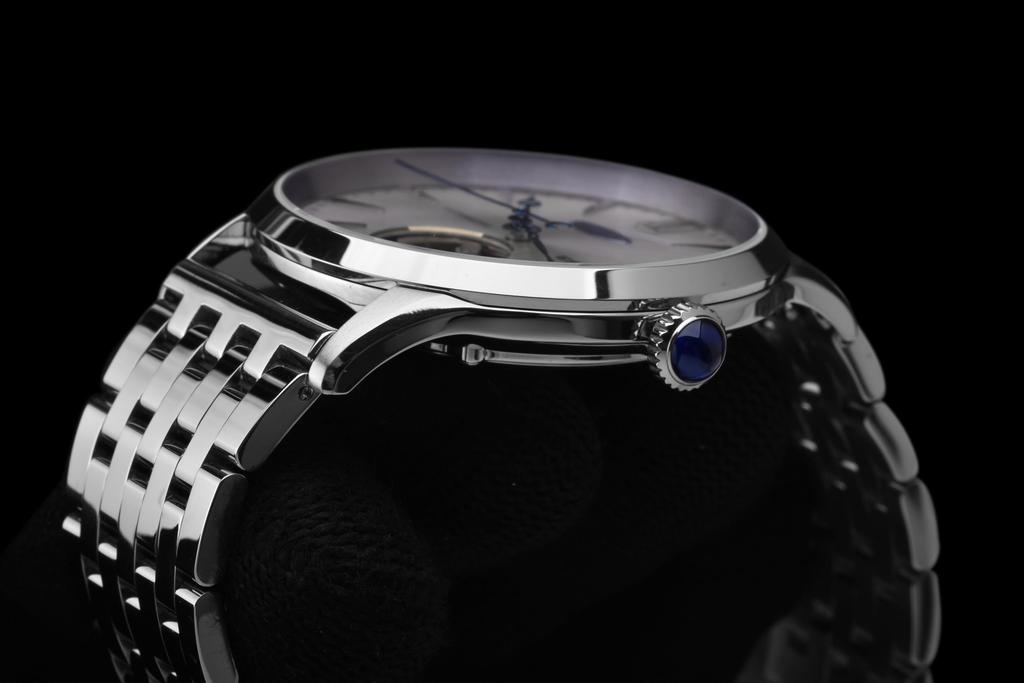 Механические автоматические часы ESPY Dress Open Heart Silver [Kentex] E660M-02 мужские