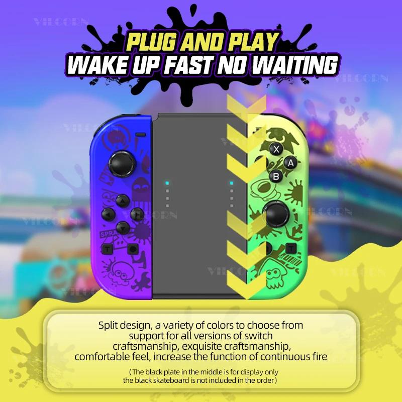 Беспроводной контроллер для Nintendo Switch NS OLED Геймпад Джойстик Двойная вибрация Пробуждение Bluetooth 6-осевой гироскоп Левая/Правая рукоятка Джойпад