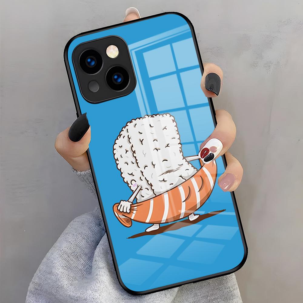 Cartoon Sushi Good Phone Case For IPhone 17 Pro Max 16 15 14 Pro Max 13 11 X Xs Xr 8 7Plus Glass Cover