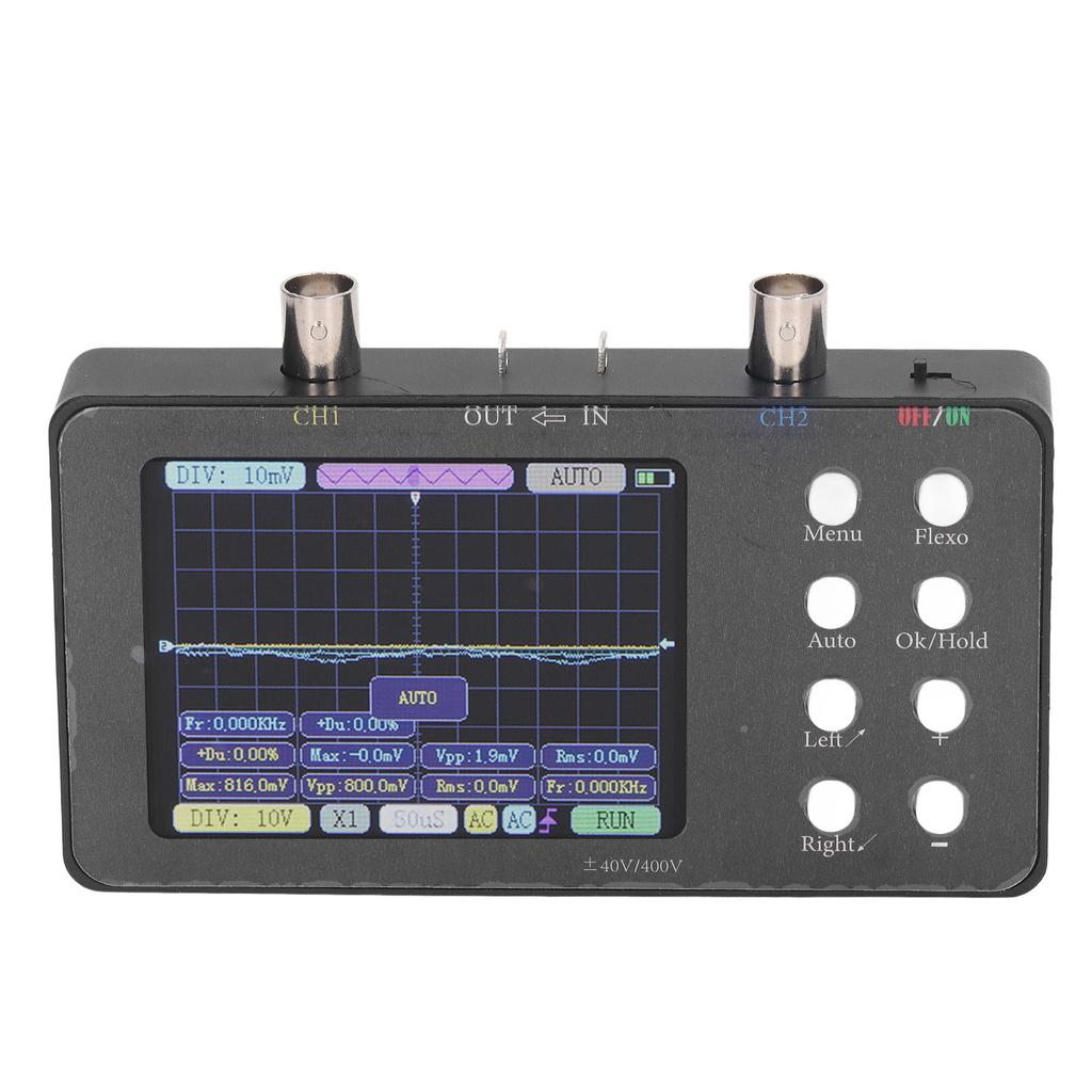 Цифровой осциллограф, 2-канальный портативный генератор сигналов, полоса пропускания 2 МГц, частота дискретизации 50 млн, ЖК-дисплей 3,2 дюйма