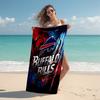 proof beach towel with Buffalo Bill LOGO pattern - soft,absorbent,quick-drying,machine washable - perfect for swimming,camping,bathing