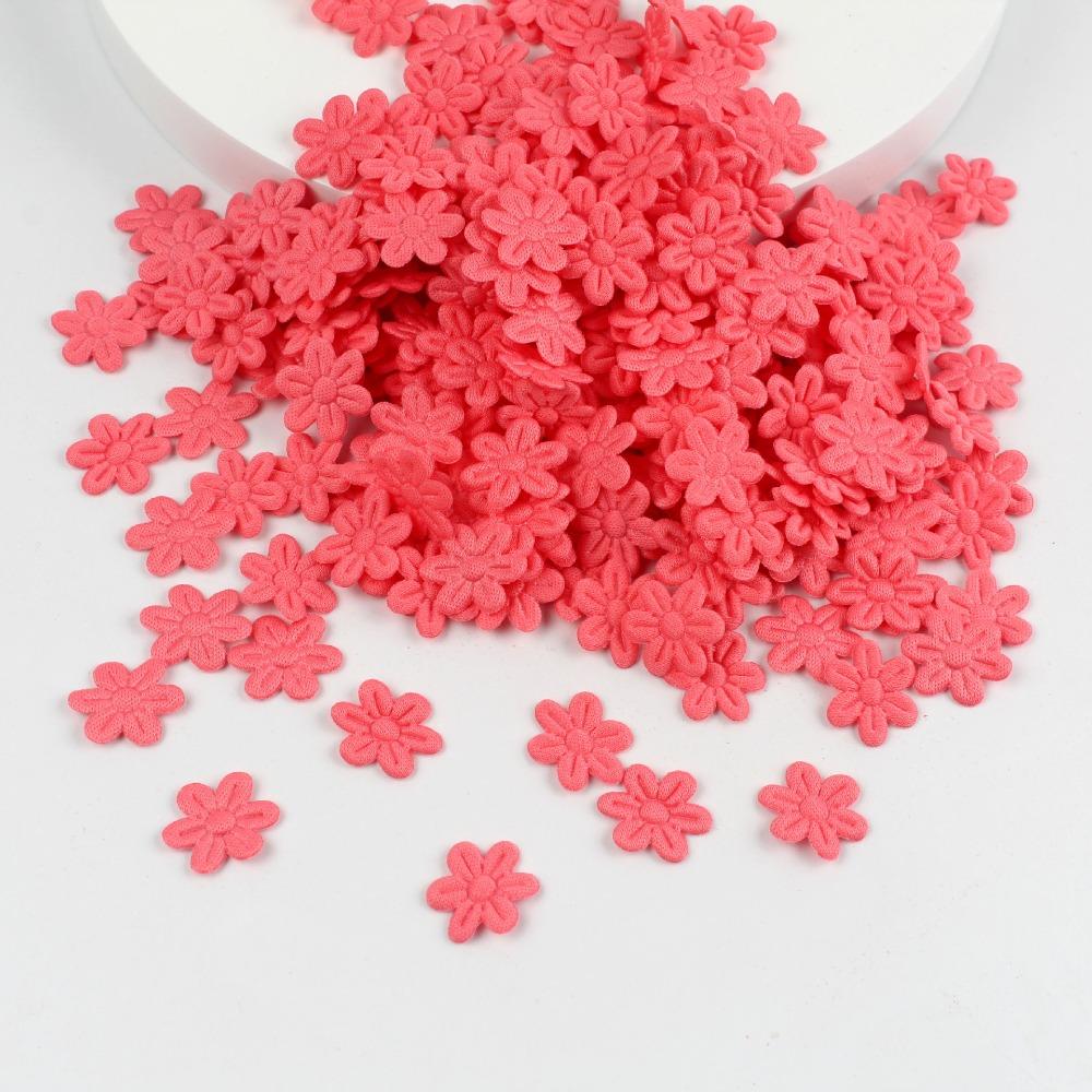 100 шт. 2 см наклейки для бижутерии из ткани пятилепестковые цветочные шпильки аксессуары