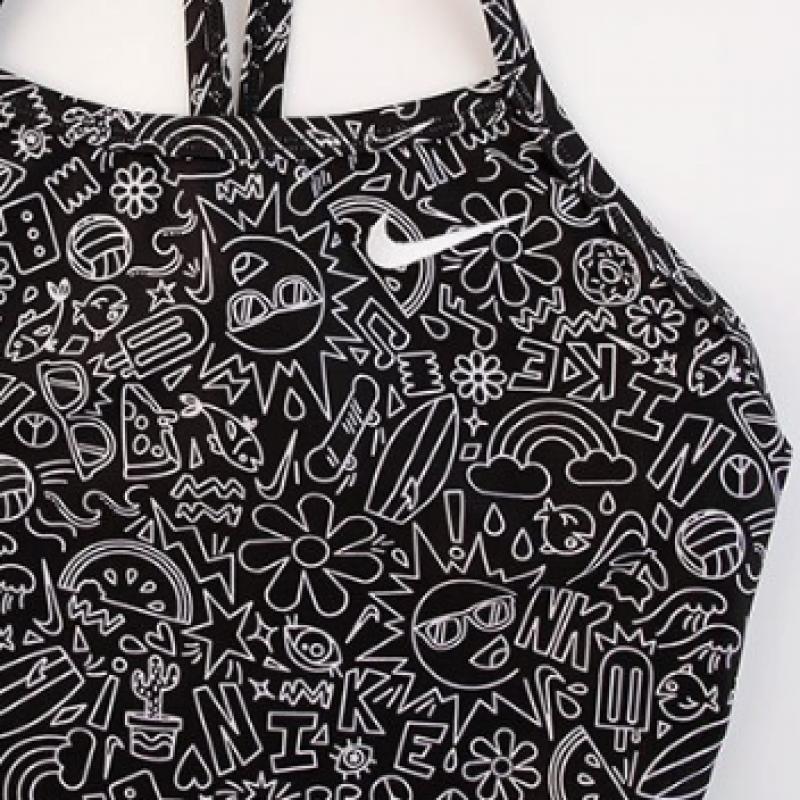 Nike Купальник женский S hydraStrong Joyful Doodle Racerback SwimSuit neSSe017 Cool Multi
