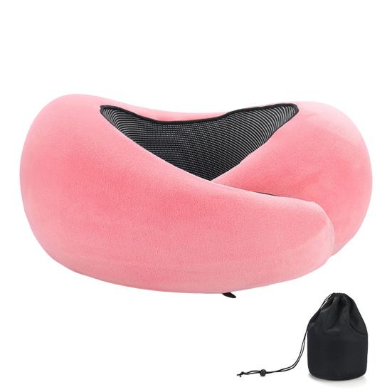 Travel Neck Pillow Aircraft Memory Foam Neck Support Cushion Adjustable Ergonomic Design Washable Neck Support Pillow