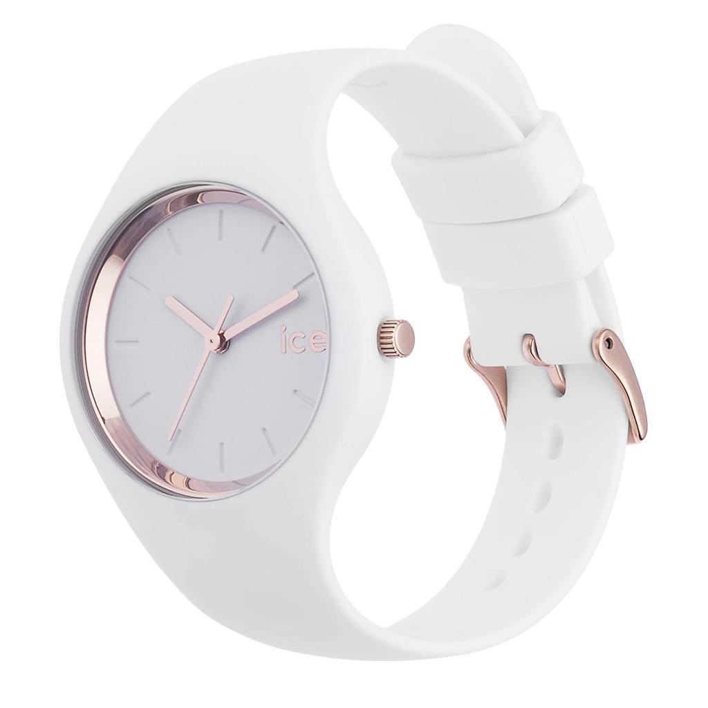 Authorized Distributor Ice Watch Watch 024522 White Rose Gold Small Plus 37mm 3 Hands [Ice-watch] Women's [ICE Glam]