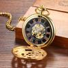 Lancardo Карманные часы-ожерелье с ручным заводом, карманные часы Ryuho с аналоговым дисплеем, золото, мужские, женские