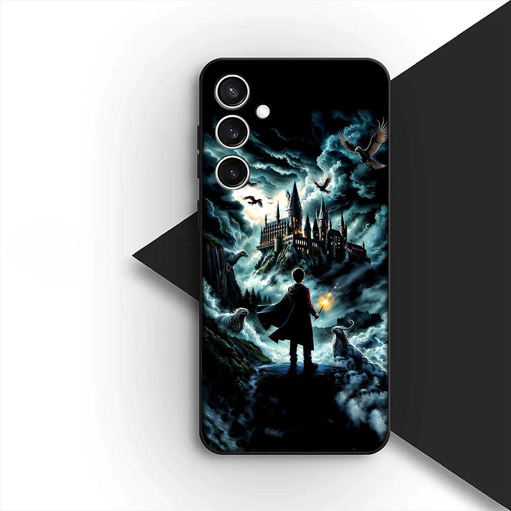 Castle Harries Wand Potters Owl Phone Cover Case for Samsung Galaxy S22 S21 S20 FE Ultra Plus A07 A17 A15 A16 A25 A57 A37 Casing