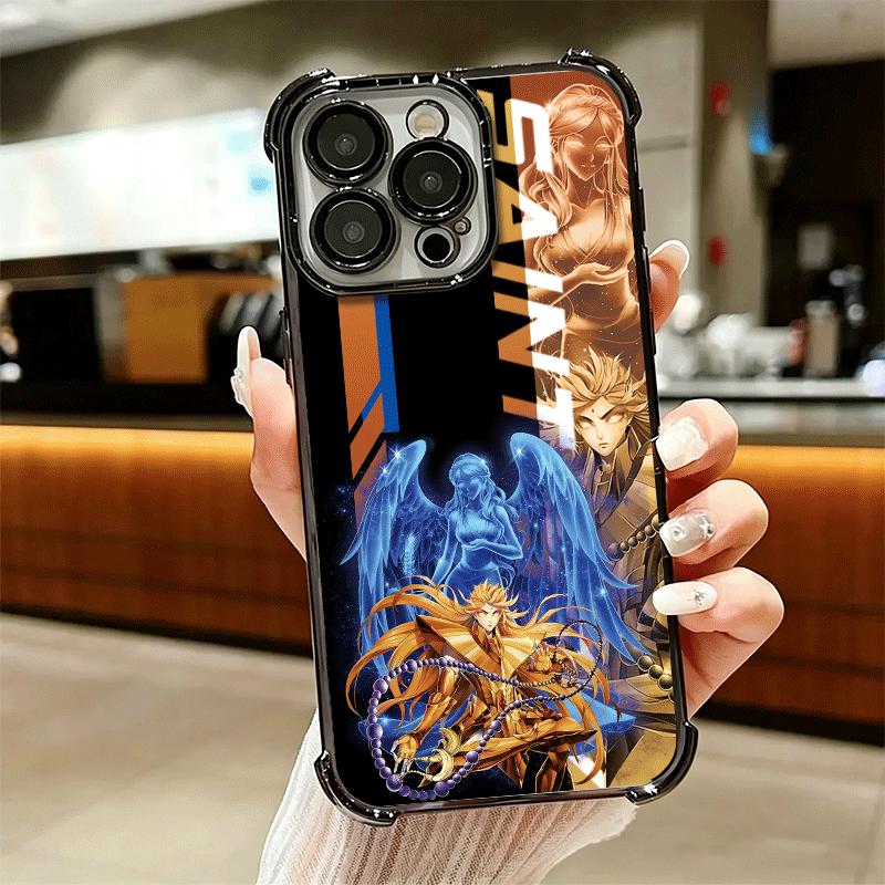 Аниме S-Saint S-Seiya Покрытие Чехол для телефона Для Iphone 16 17 Pro Max Air 16E 14 15 Plus 12 13 Mini Противоударный Чехол с Airbag