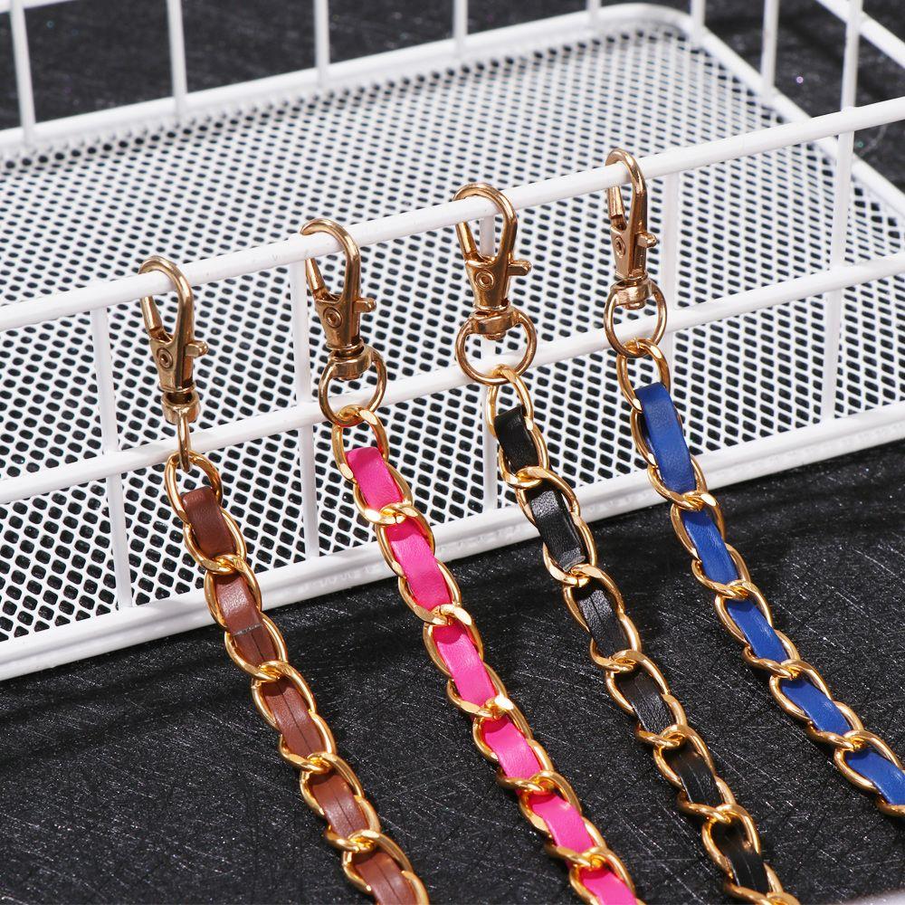 Women PU Leather Metal Decorative Chain Shoulder Bag aiguillette Handbag Chain Backpack strap