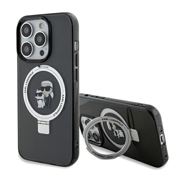 Karl Lagerfeld KLHMP13XHMRSKCK iPhone 13 Pro Max 6.7" black/black hardcase Ring Stand Karl&Choupette MagSafe