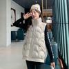Женская осенне-зимняя однотонная свободная утепленная верхняя одежда с хлопковой подкладкой и капюшоном, теплая куртка без рукавов, пальто, жилет