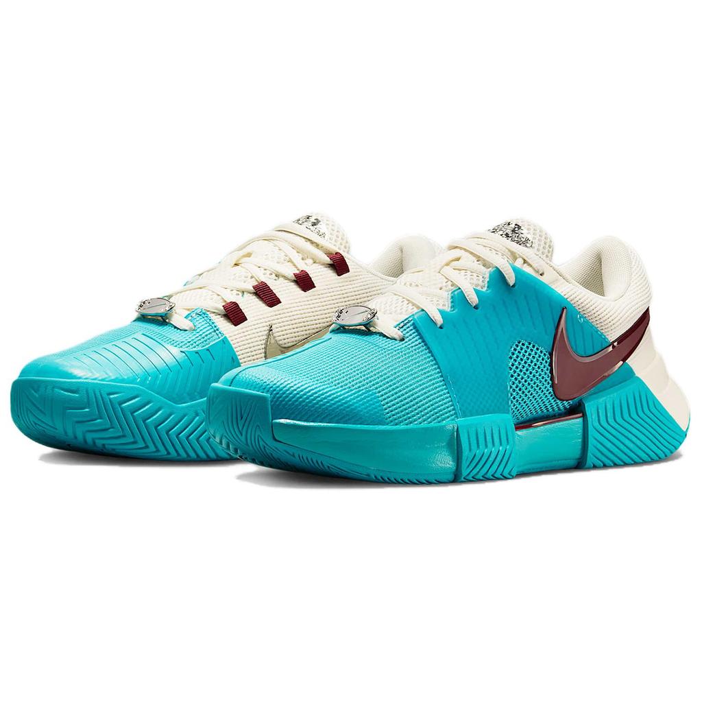 Nike Женские кроссовки Zoom GP Challenge 1 Premium HC Dusty Cactus Dark Team Red Синие Бледно-слоновая кость Металлик-серебристый HJ6651-300