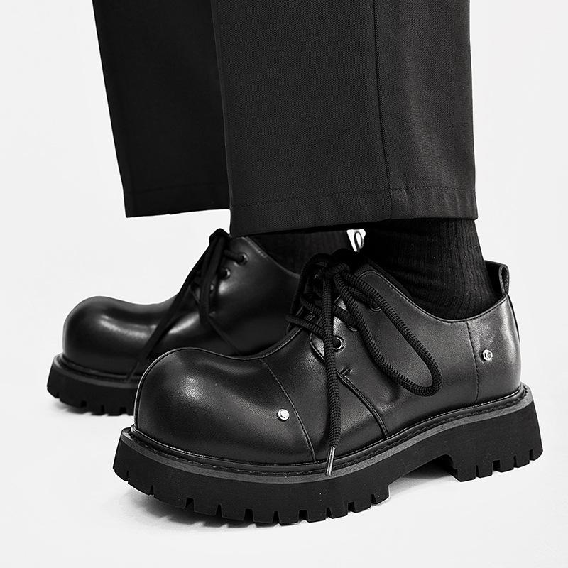 Fashion Men's Leather Shoes Classic Trendy Designer Styles Leisure Party Outdoor Fashion Street Walking Thick Soled Youth Quality Shoes