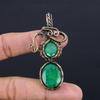 Изумрудная подвеска, Подвеска из медной проволоки 999 пробы, Ювелирные изделия с драгоценными камнями, Подвеска ручной работы, Потрясающие украшения, Подарок для нее