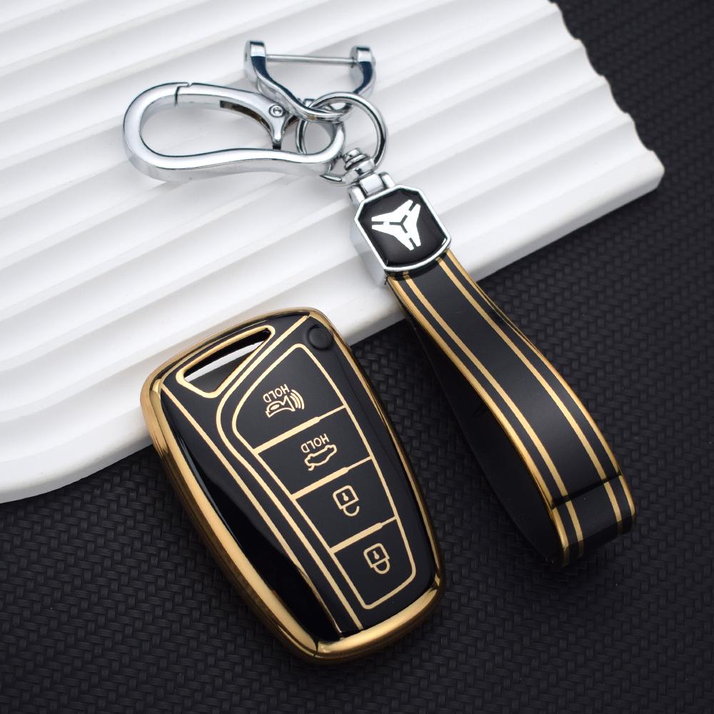TPU Car Key Case Cover for Hyundai Grand Santa Fe 3 DM Ix45 Ix35 Genesis DH Grandeur Azera HG Equus 2013 - 2016 Accessories