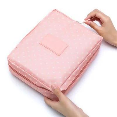 Girls Multifunctional Travel Makeup Bag Waterproof Portable Cosmetic Organizer with Multiple Compartments for Women