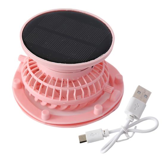 Fishing Hat Fan with Solar Panel Strong Airflow Low Noise Lightweight Adjustable Rechargeable Air Cooling Fan