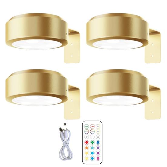 Настенный беспроводной светильник для картин с дистанционным управлением, регулируемая яркость, питание от батареек, 13-цветный RGB-светильник для картин