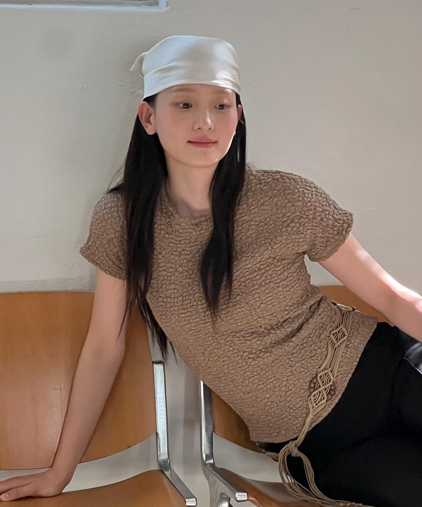 SO IR Wrinkle T-Shirt - Beige