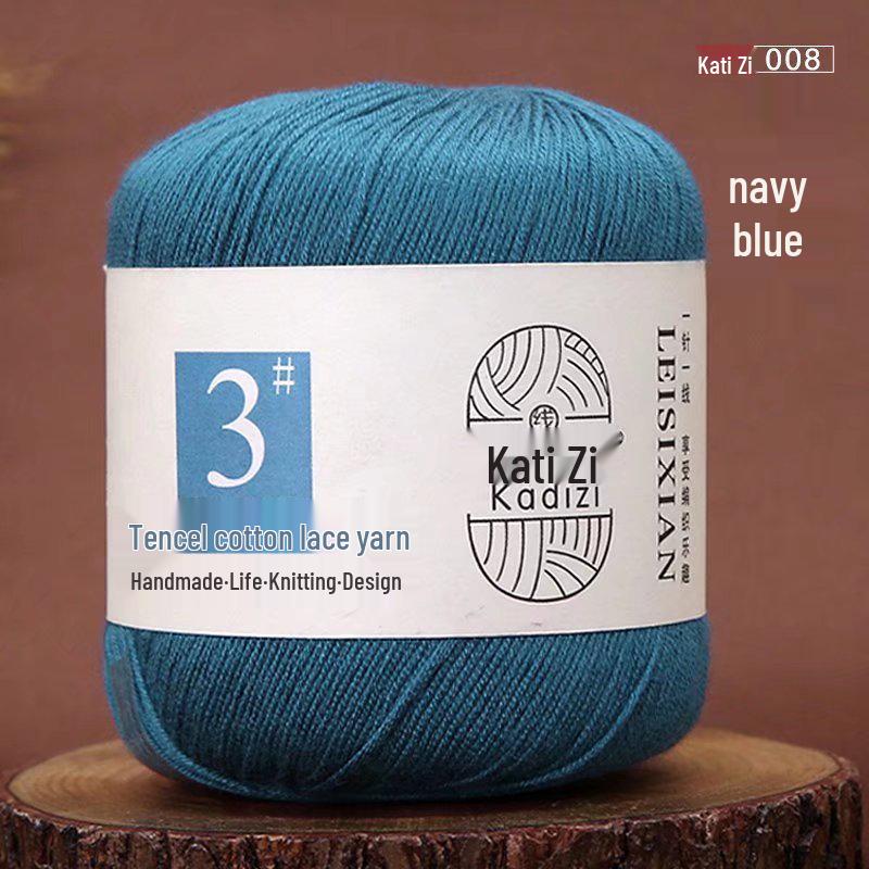 Пряжа Tencel Хлопок Кружево для Летнего Вязания Крючком и DIY - Нет. 3