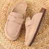 Smile PoP Cork Suede Clogs Тапочки для женщин и мужчин Clogs Обувь Классические пробковые противоскользящие уличные тапочки с поддержкой свода стопы Мюли