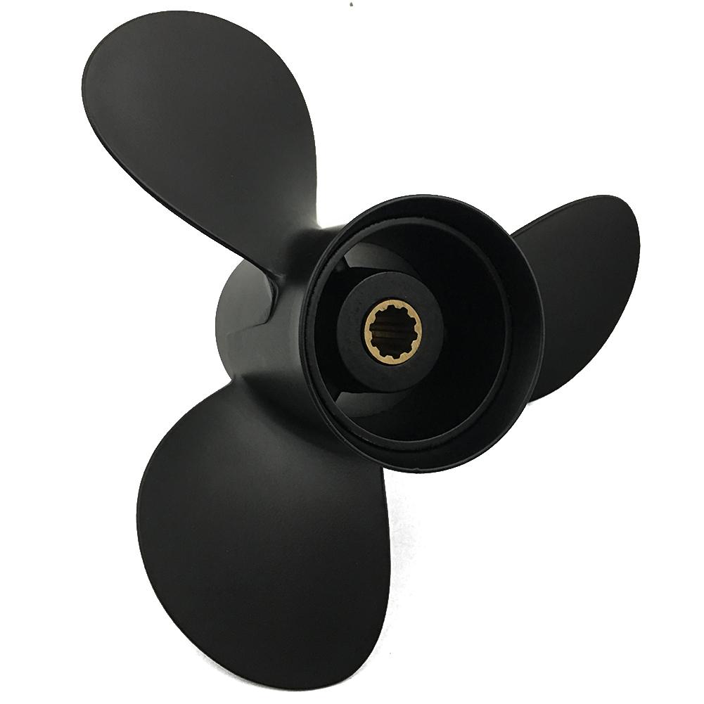Boat Propeller 9.8x11 Fit for Tohatsu Outboard 20HP-30HP 3 Blades Aluminum 10 Tooth OEM NO: 3R0B645230 9.8x11