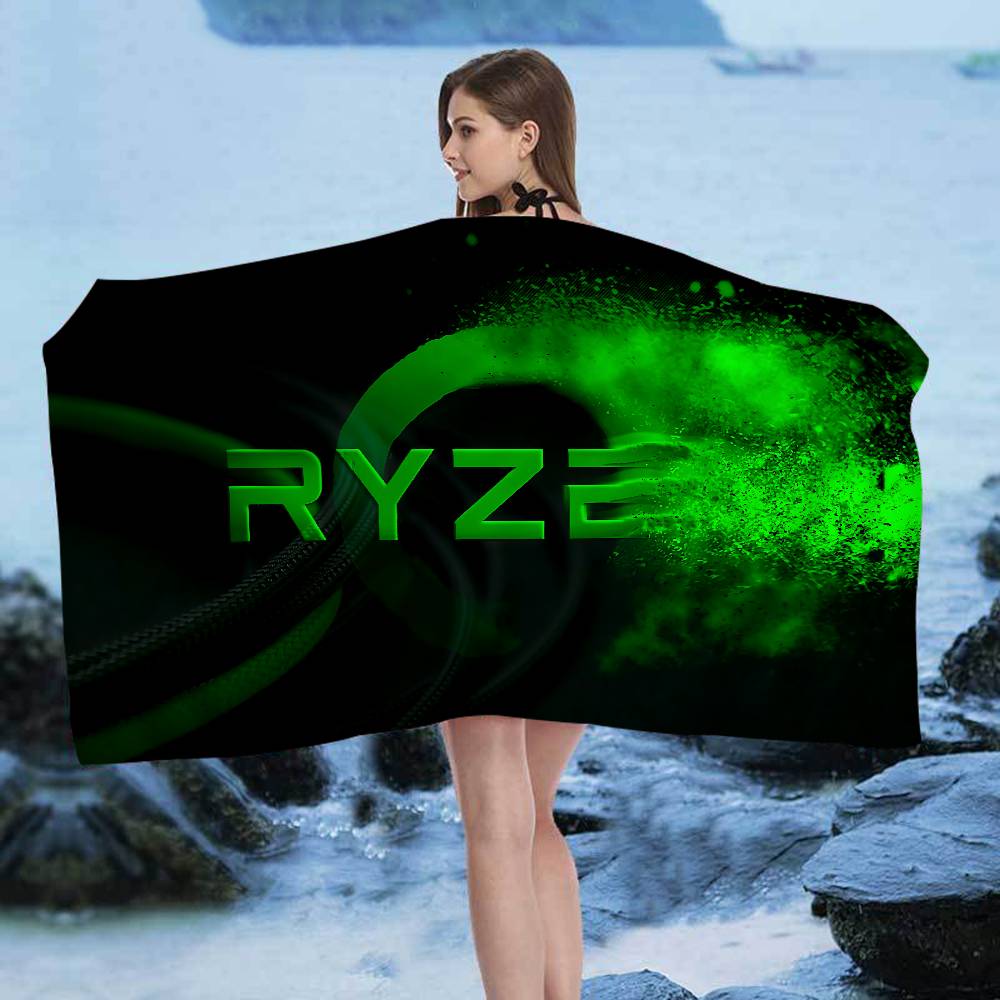 AMD R-Ryzen Technology products Microfiber Beach Towel Absorbent Quick dry Soft Yoga Swimming Resort Mountain Climbing Towel