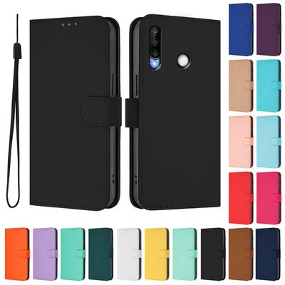 Чехол HuaweiP30Lite для Huawei P30 Lite, кожаный чехол-книжка, чехол-кошелек, huaweiP30lite, защитный узор, слот для карт, однотонные чехлы