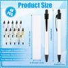 36 PCS Sublimation Coated Pens with Heat Shrink Wrap and ized Clip for DIY Office Home School Stationery Supplies
