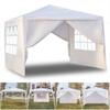 3 X 3m Four Sides Portable Home Use Waterproof Tent with Spiral Tubes White