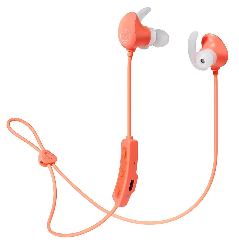 SONICSPORT беспроводные наушники Bluetooth с пультом дистанционного управления в комплекте розовые PK Audio-Technica водонепроницаемые/спортивное управление/микрофон ATH-SPORT60BT