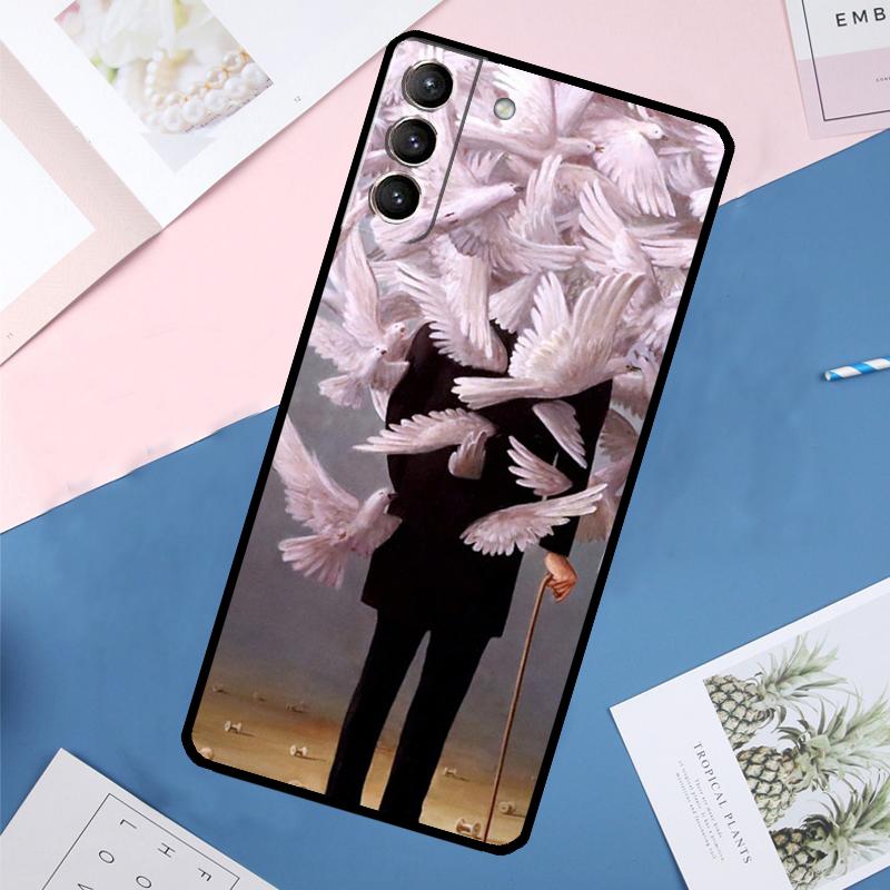 Rene Magritte Art Case For Samsung Galaxy S24 Ultra S20 S21 S22 S23 S25 Ultra S9 S10 Plus S25 FE Back Cover