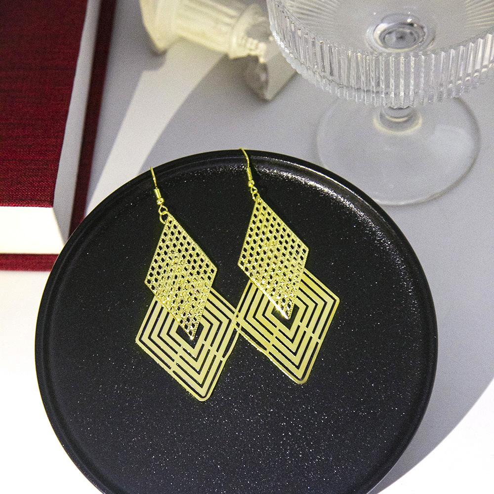 Simple Leaf Hollow Earrings, Exaggerated And Creative Multi-Layer Five-Pointed Star Long Fringed Earrings