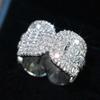 Luxury Full Sparkling CZ Women Ring Geometric Design Fashion Party Engagement Charming Accessories Temperament Jewelry