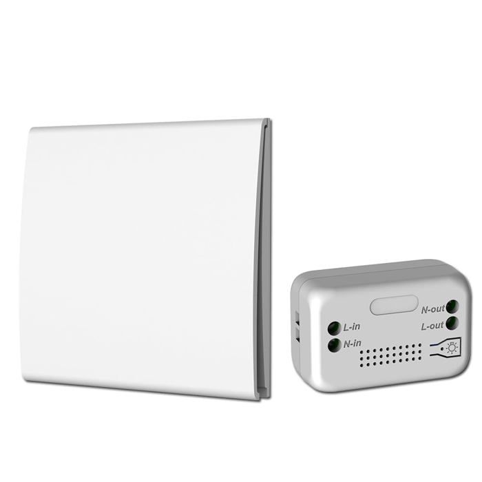 Interrupteur sans fil - AIMOONSA - émetteur+récepteur - Dynamo - 10A - 2200W