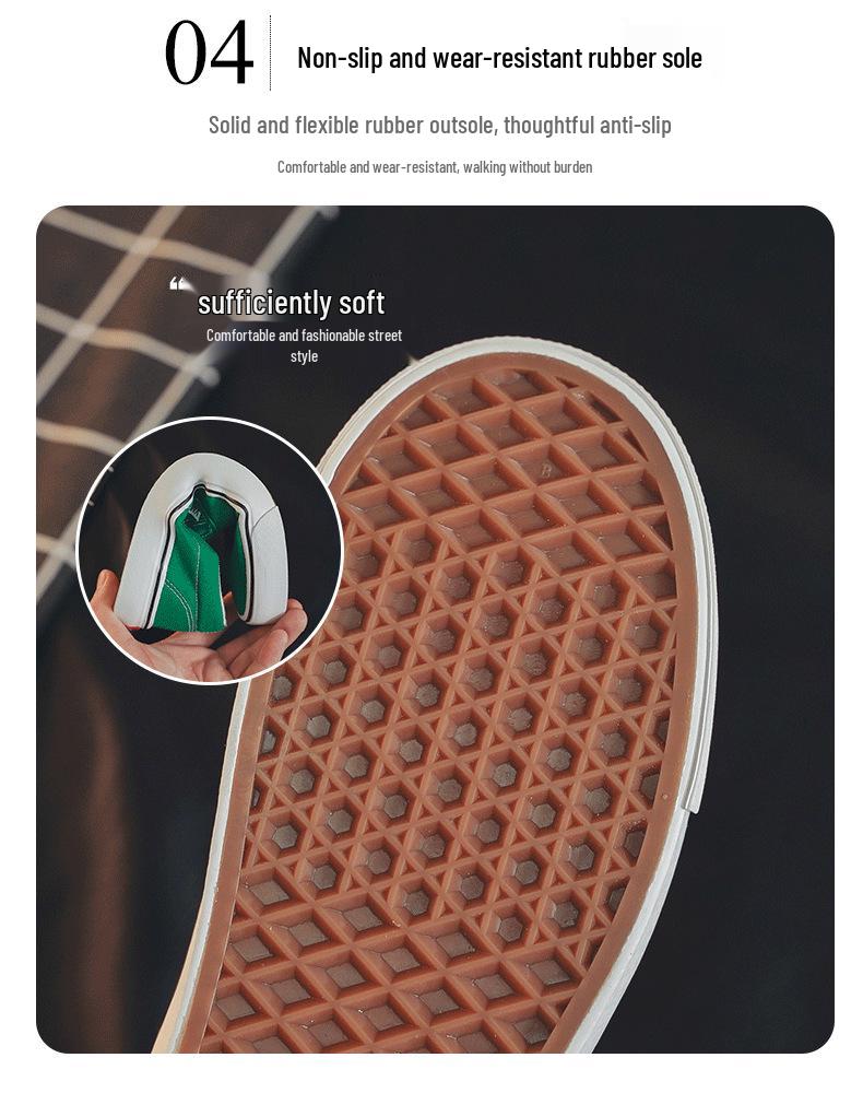 Женские парусиновые слипоны на осень 2025 года - Повседневные белые кроссовки в корейском стиле