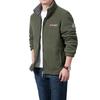 Men's Fleece-Lined Thickened Cold-Resistant Stand Collar Jacket Winter Warm Outerwear