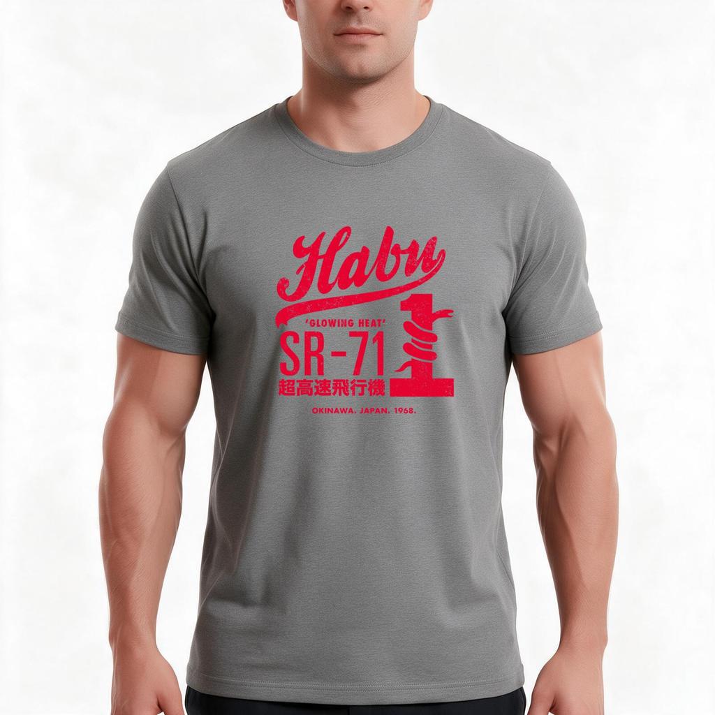 Habu Sr71 Tshirt Summer Casual Cotton Tee Oversized Streetwear Tops Vintage Graphic Print Loose Fit Short Sleeve
