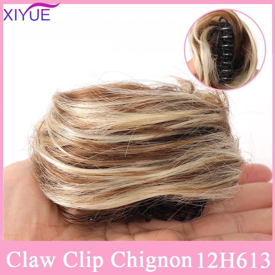 Накладные волосы на зажиме для когтей, синтетические высокотемпературные волокна, шиньон, искусственные волосы, омбре, волосы в виде когтей, грязные булочки, прическа, коготь