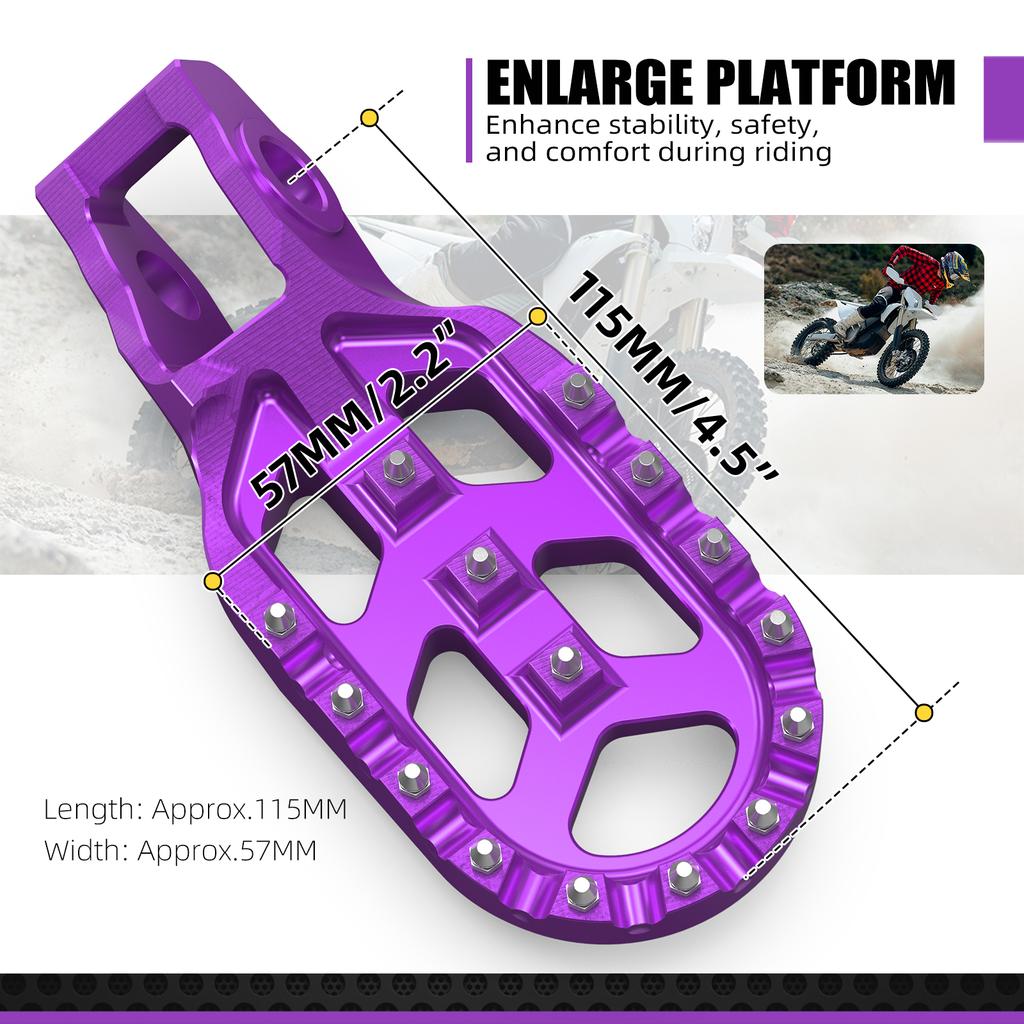 NICECNC For Stark Varg EX For Stark Varg MX 2024-2025 Motorcycle Forged Foot Pegs Offset Footrests Extender Electric Dirt Bike