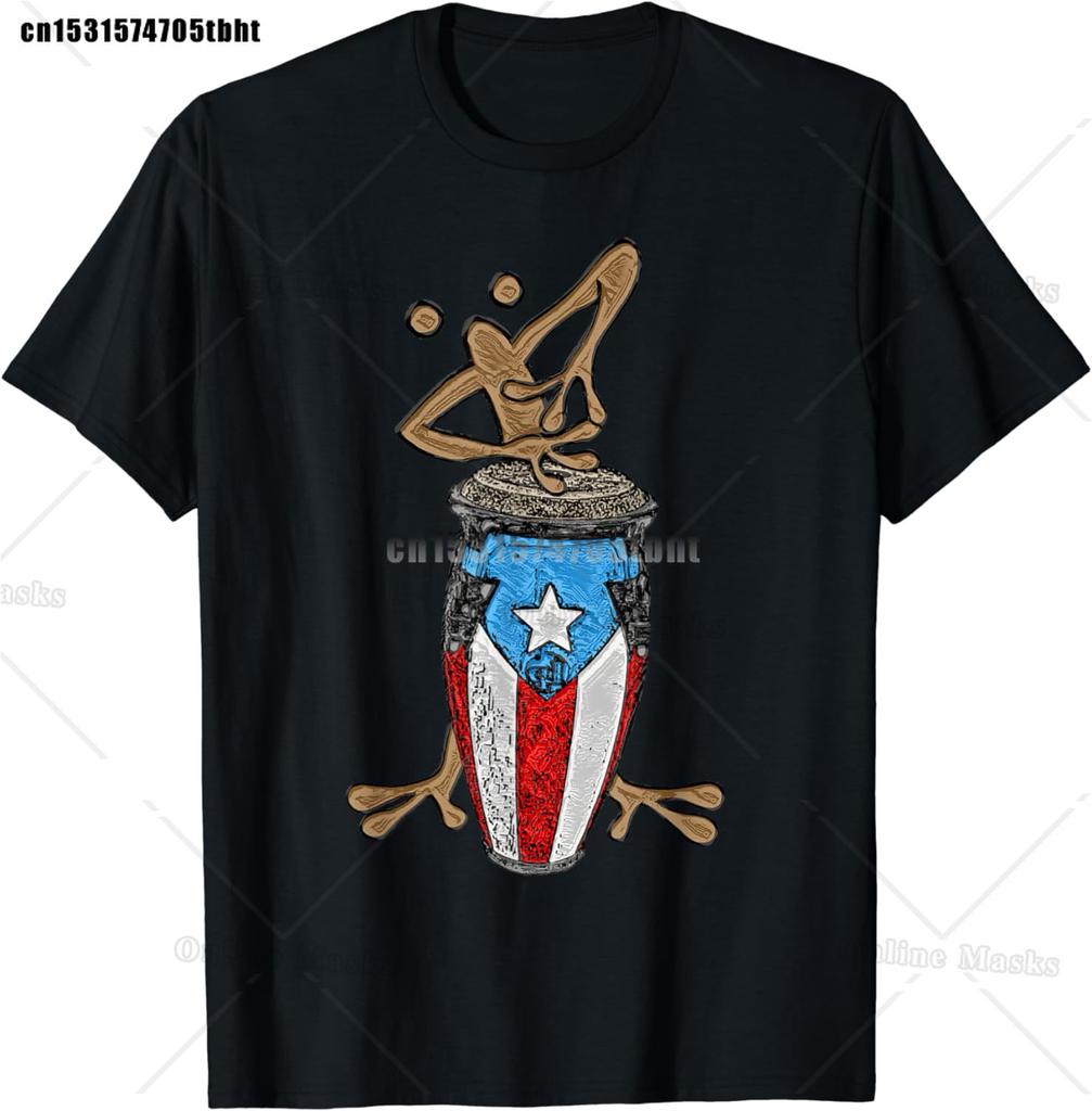 Top Punk Street Apparel Women Unisex Puerto Rican Life Messy Bun Hair Puerto Rico Flag TShirt Unisex Short Sleeve Casual Wear