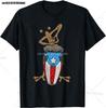 Top Punk Street Apparel Women Unisex Puerto Rican Life Messy Bun Hair Puerto Rico Flag TShirt Unisex Short Sleeve Casual Wear